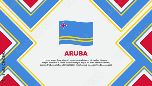 Aruba Flag Abstract Background Design Template. Aruba Independence Day Banner Wallpaper Vector Illustration. Aruba Vector
