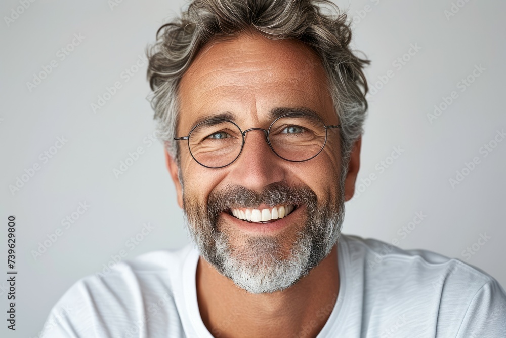 Studio portrait of a man. Background with selective focus and copy space Studio portrait of a man. Background with selective focus and copy space