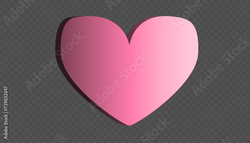 pink heart on a pink background. big pink hear. vector illustration. women's day. 