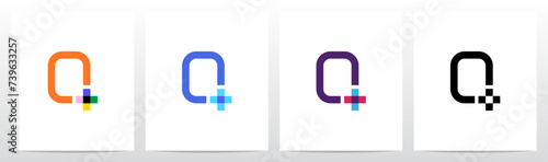 Plus Cross Sign Letter Logo Design Q