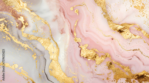 薄いピンクや金色のパステルカラーの大理石や、アメジストのマーブルジオードフレーム © dadakko
