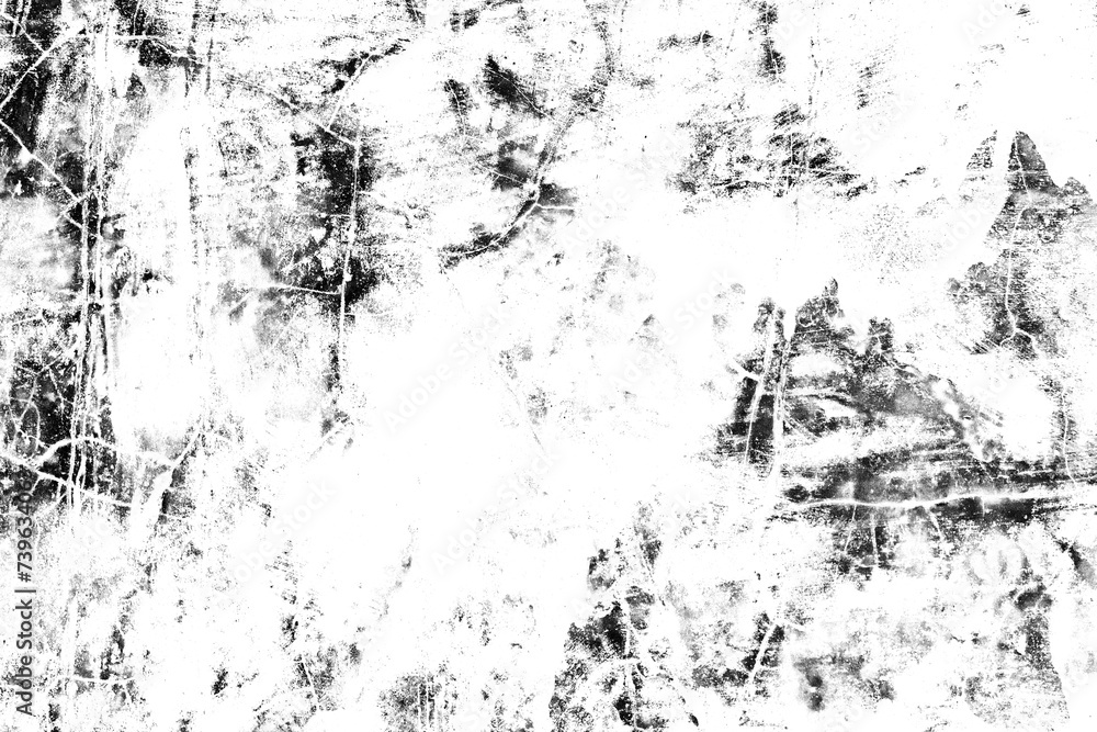 Grunge texture background of black and white. Abstract of scratches, chips, scuffs, cracks.