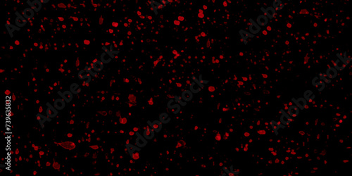 Red rose petals isolated on plain black background