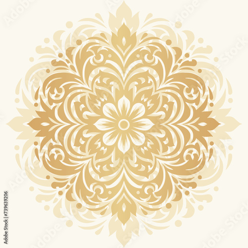 Islamic seamless pattern shape gold arabesque floral background