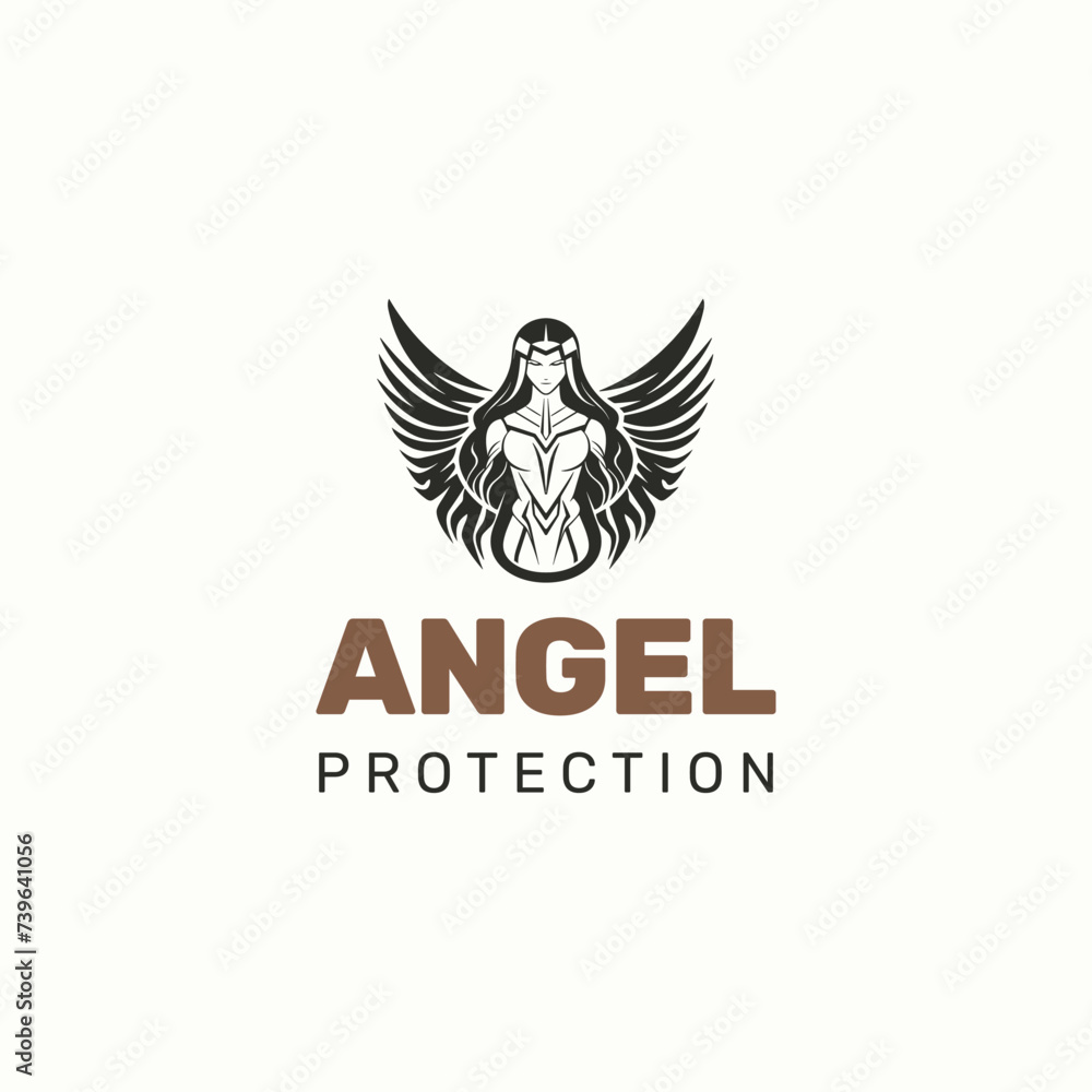 Obraz premium angel logo vector good use beauty salon