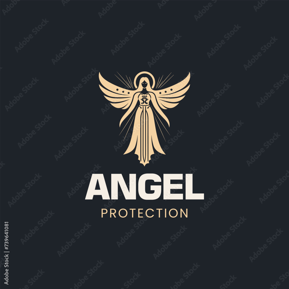 angel logo vector good use beauty salon
