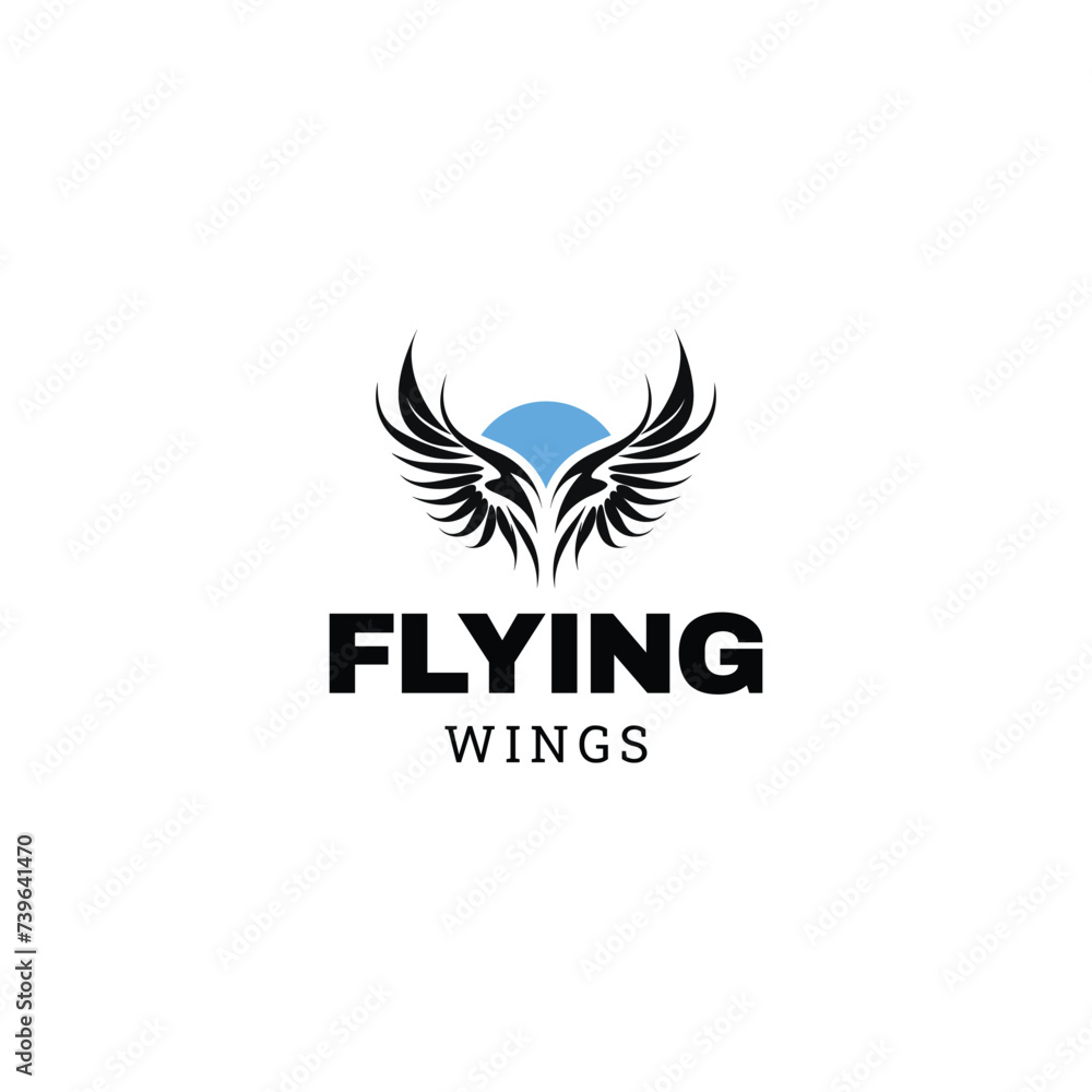 flying wings logo design