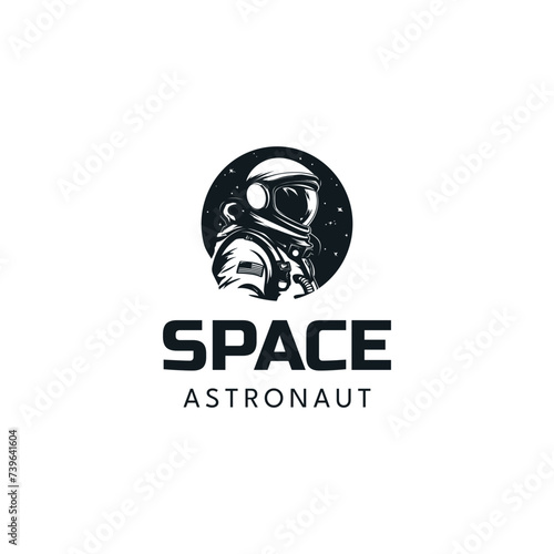 Obraz na płótnie astronaut vector logo design illustration on white background w salonie
