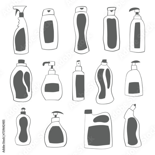 Set of bottle product design. collection of liquid bottle. Set of bottle product design. collection of liquid bottle