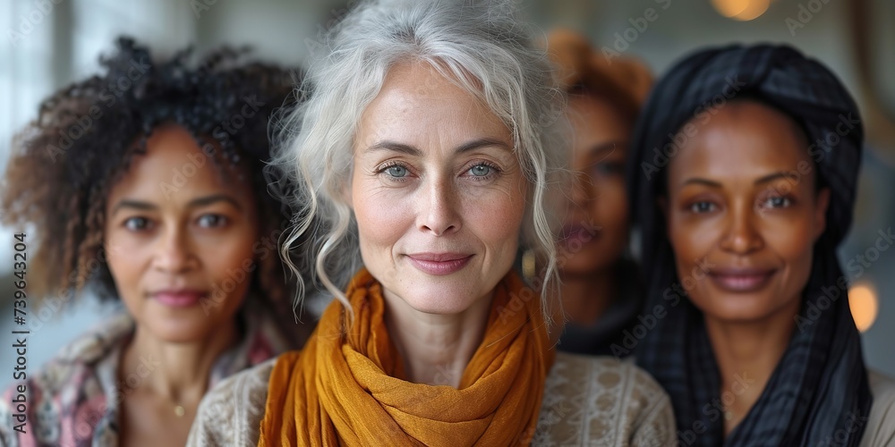 International Women's Day portrait of multi ethnic mixed age range women International Women's Day portrait of multi ethnic mixed age range women