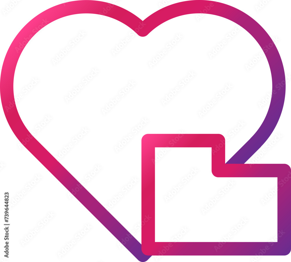 love folder gradient style icon love folder gradient style icon