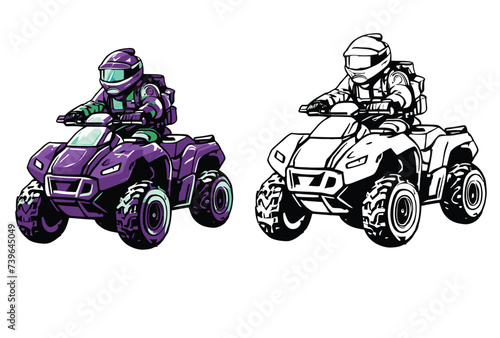 dune buggy t shirt  Logo Racing sport vector illustration template. perfect for t shirt, team club logo, merchandise and ATV Race competition event logo.