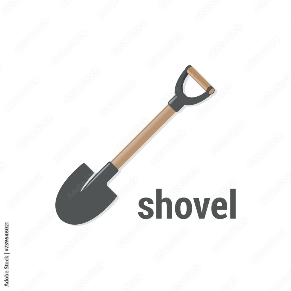 vector illustration of shovel design. vector illustration of shovel design.