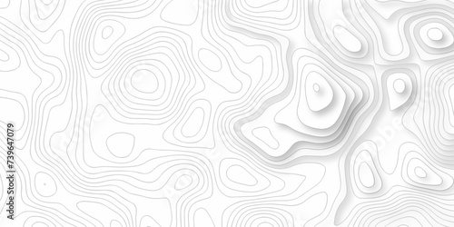 The stylized height of the topographic map in contour, lines. Topography and geography map grid abstract backdrop. creative cartography illustration. Black and white landscape geographic pattern. 