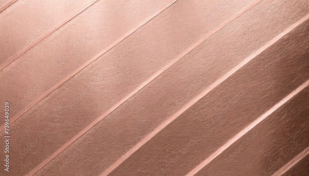 Fototapeta premium Stainless steel metal texture background. pink gold color