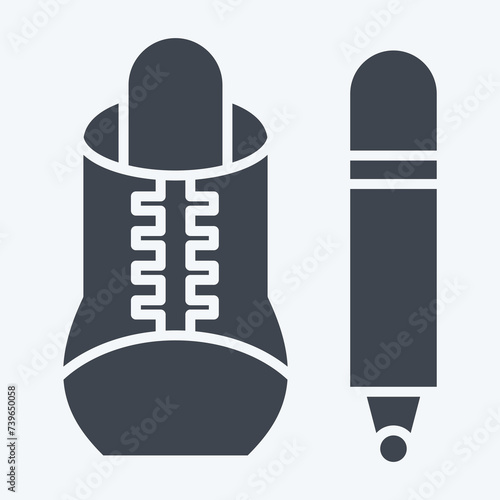 Icon Marker. related to Shoemaker symbol. glyph style. simple design editable. simple illustration