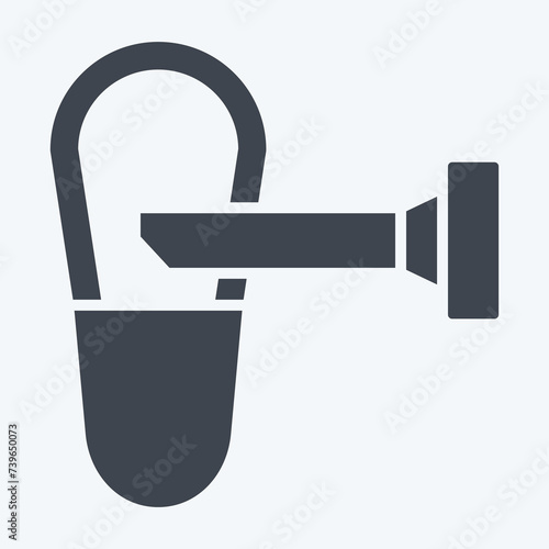 Icon Nails. related to Shoemaker symbol. glyph style. simple design editable. simple illustration