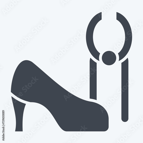Icon Plier. related to Shoemaker symbol. glyph style. simple design editable. simple illustration