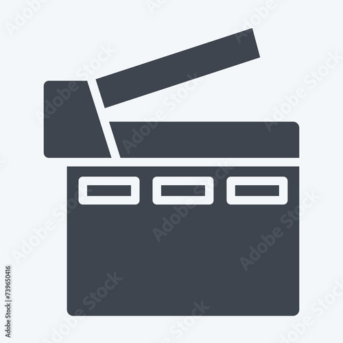 Icon Cinematographic. related to Podcast symbol. glyph style. simple design editable. simple illustration