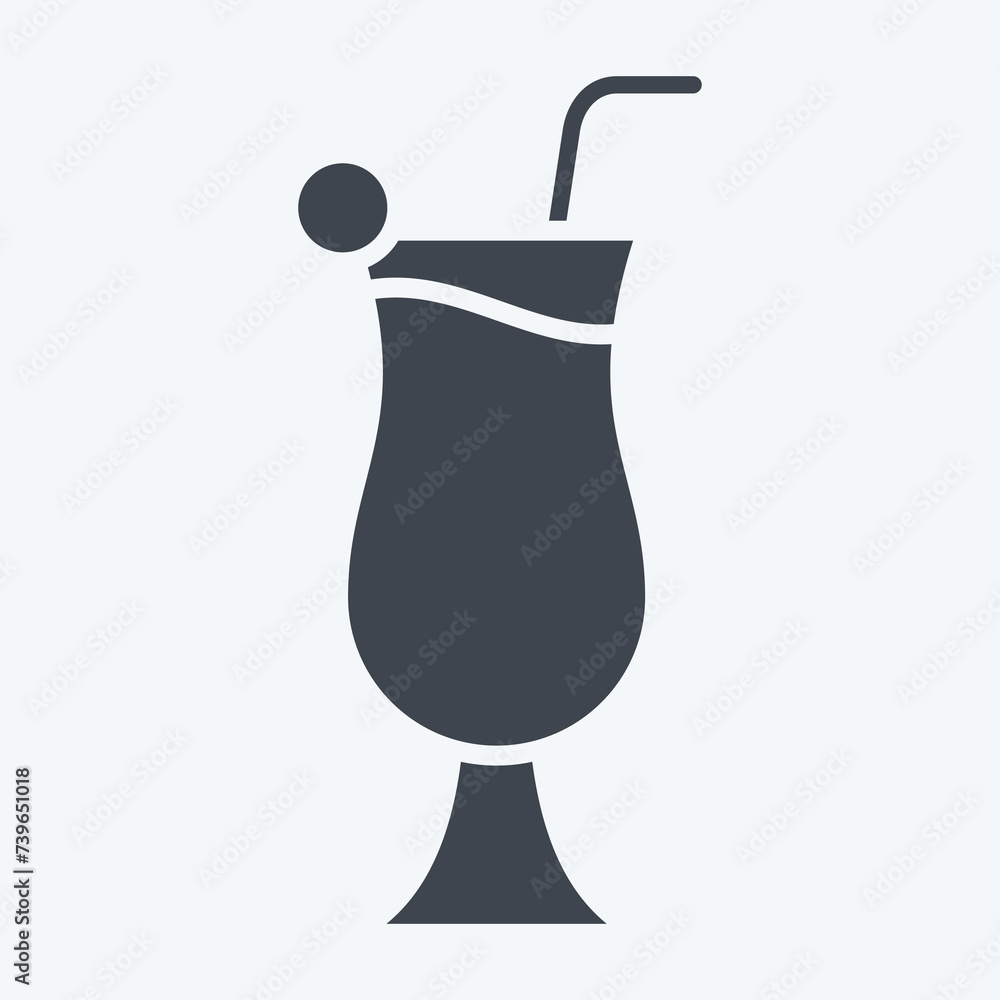Icon Cocktail 4. related to Cocktails,Drink symbol. glyph style. simple design editable. simple illustration Icon Cocktail 4. related to Cocktails,Drink symbol. glyph style. simple design editable. simple illustration