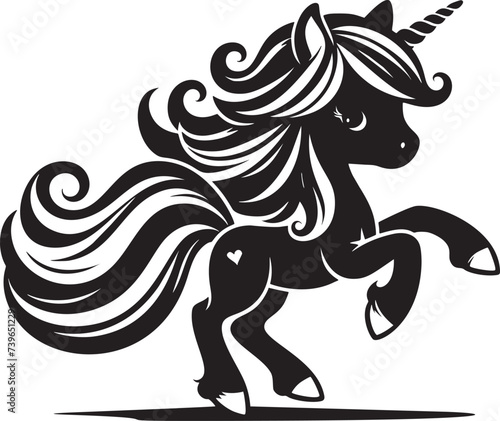 Chibi Unicorn in Fantasy Gallop
