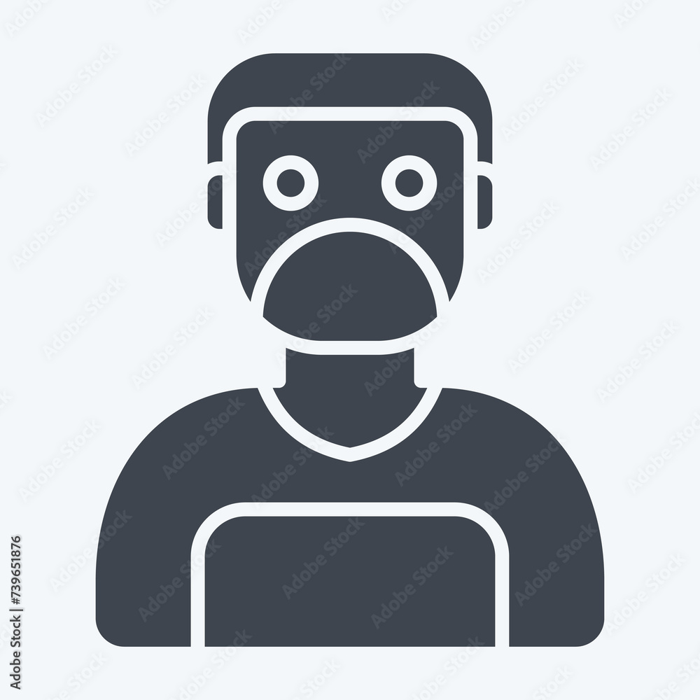 Icon Surgeon. related to Medical symbol. glyph style. simple design editable. simple illustration