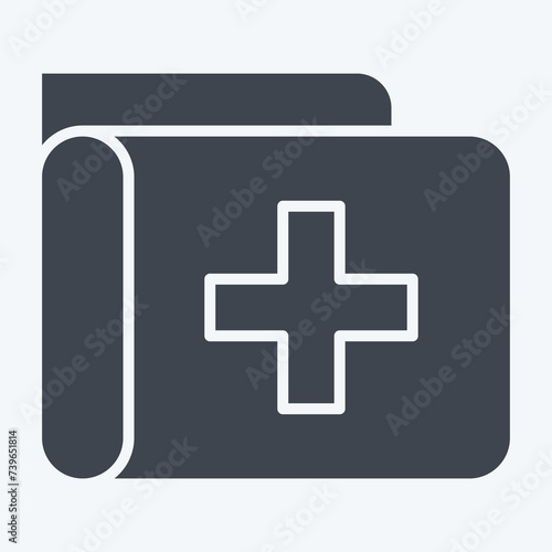 Icon Medical Records. related to Medical symbol. glyph style. simple design editable. simple illustration