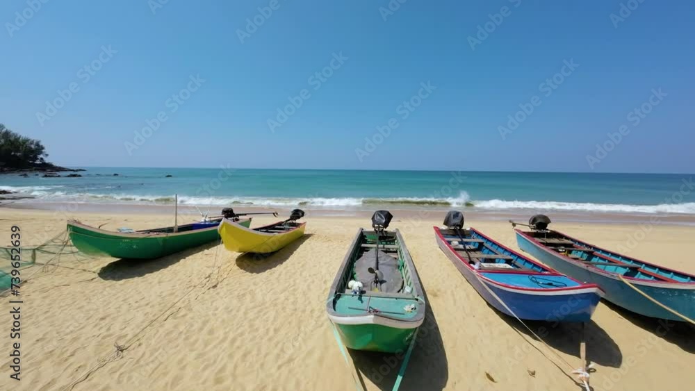 Beautiful sea beach in the tropics, aerial video from a drone Beautiful sea beach in the tropics, aerial video from a drone