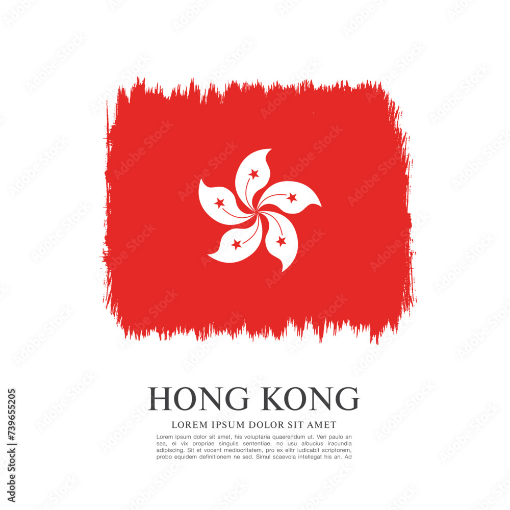Flag of Hong Kong vector illustration Flag of Hong Kong vector illustration