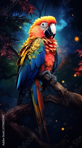 Colorful Parrots: Vibrant Images of Exotic Avian Beauties © luckynicky25
