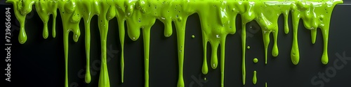 Dripping Green Slime, Halloween Horror Concept photo