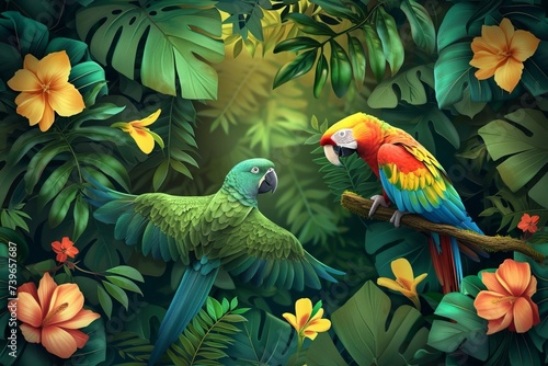 Colorful Parrots: Vibrant Images of Exotic Avian Beauties