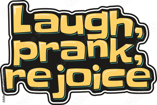A playful and vibrant lettering vector design capturing the essence of April Fool's Day