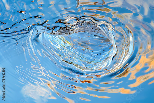 reflection of water  in the style of spiral group lig