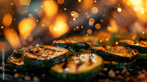 A cozy evening by the fire calls for these mouthwatering zucchini slices caramelized and tender with a rich balsamic drizzle.