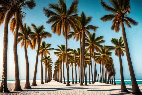 palm tree on the beach © Abbas