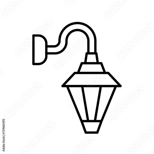 Illustration of Porch Light design Line Icon