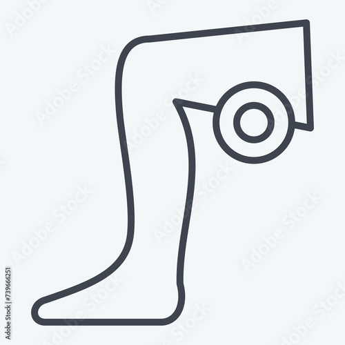 Icon Leg. related to Body Ache symbol. line style. simple design editable. simple illustration