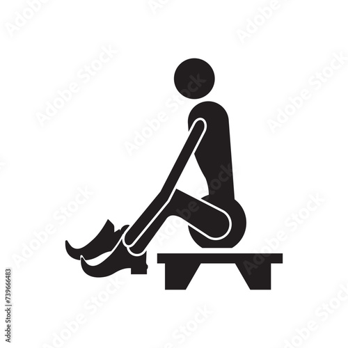 Man, person, shoe icon