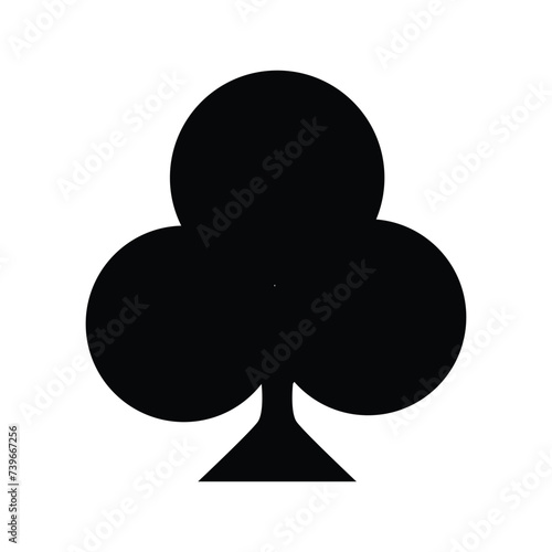 Vintage or retro Playing Cards Sybmol. card suit set game cartoon isolated icon vector with shapes. club simple flat design. poker casino sign with black color