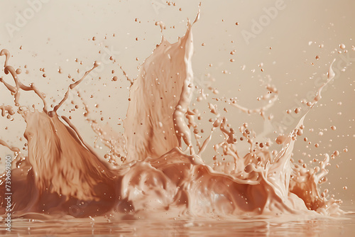 a liquid splash is being made against a surface as pi