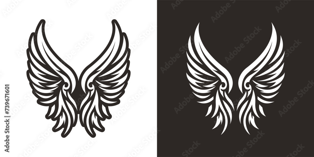 Wing tattoo vector