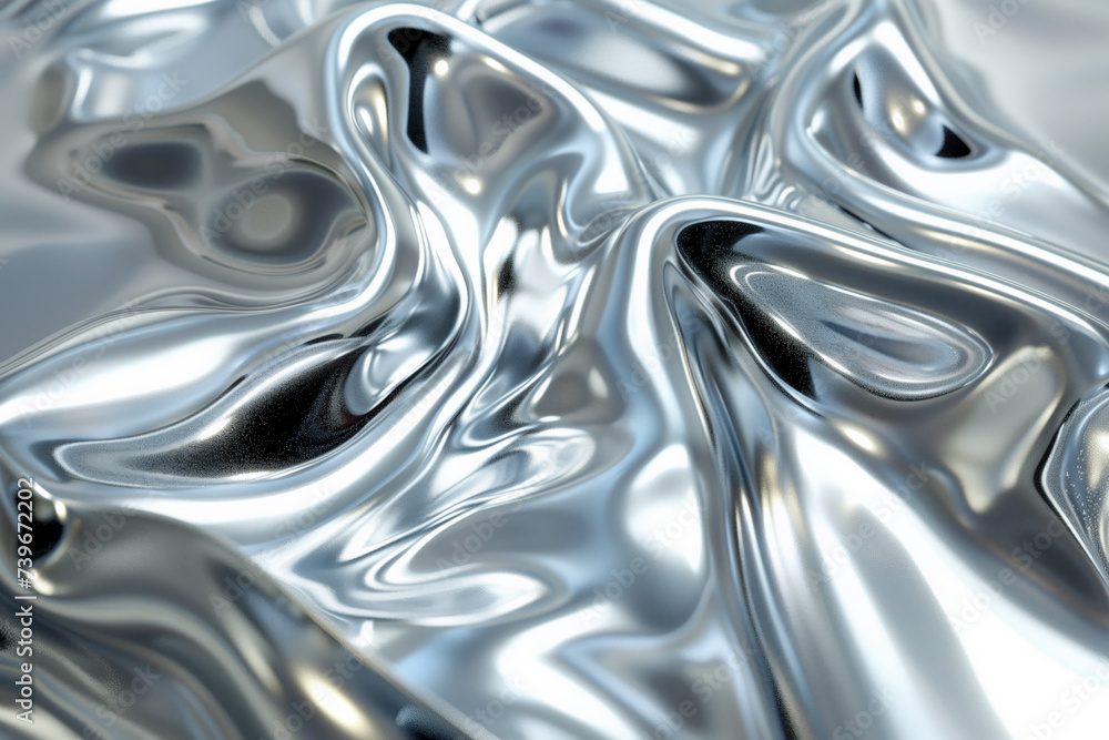 Abstract silver fluid background with metallic texture, suitable for luxury design elements and modern wallpaper, with copy space Abstract silver fluid background with metallic texture, suitable for luxury design elements and modern wallpaper, with copy space