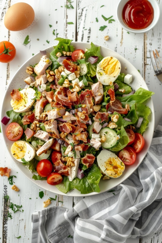Fototapeta premium Delicious Cobb salad
