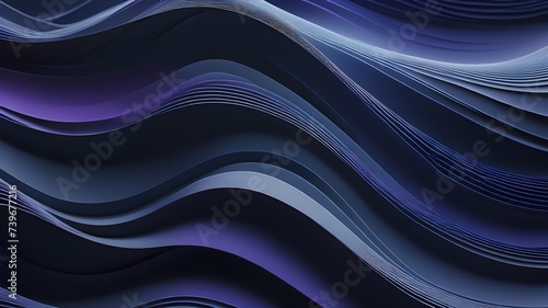 A stylized horizontal abstract wave pattern vividly colored with midnight blue