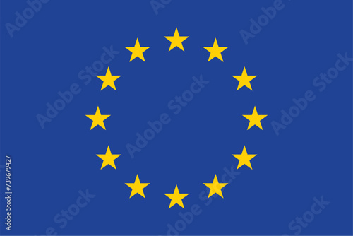Flag of Europe, vector illustration  photo