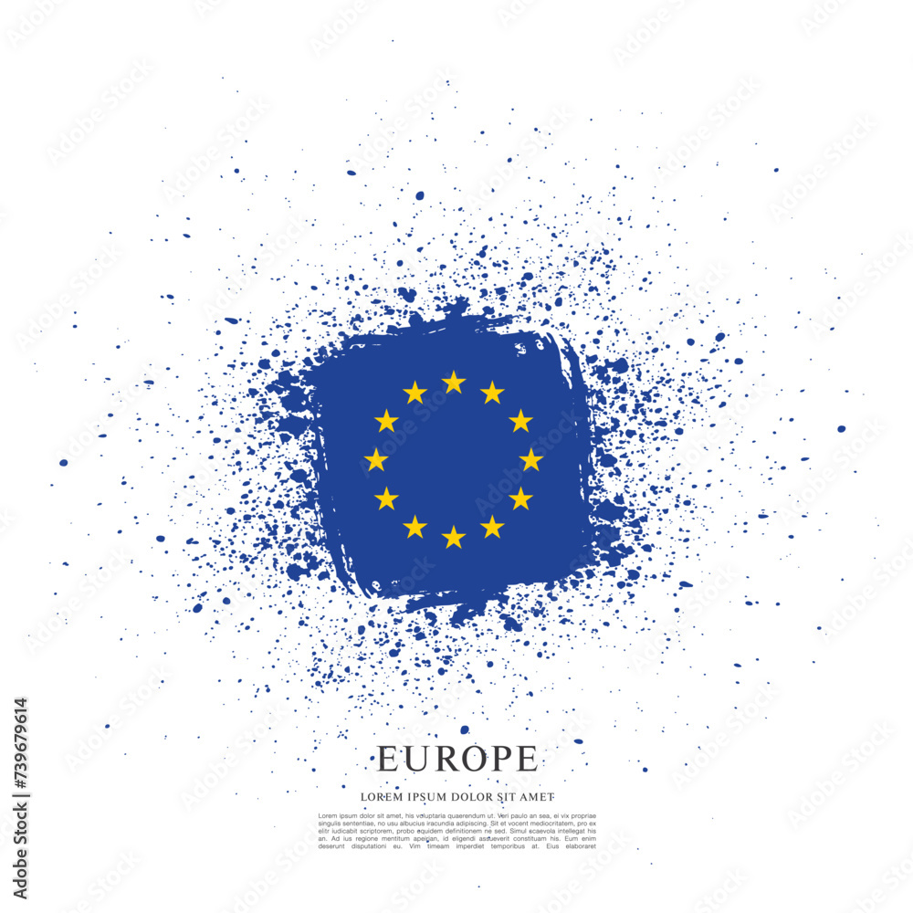 Flag of Europe, vector illustration Flag of Europe, vector illustration