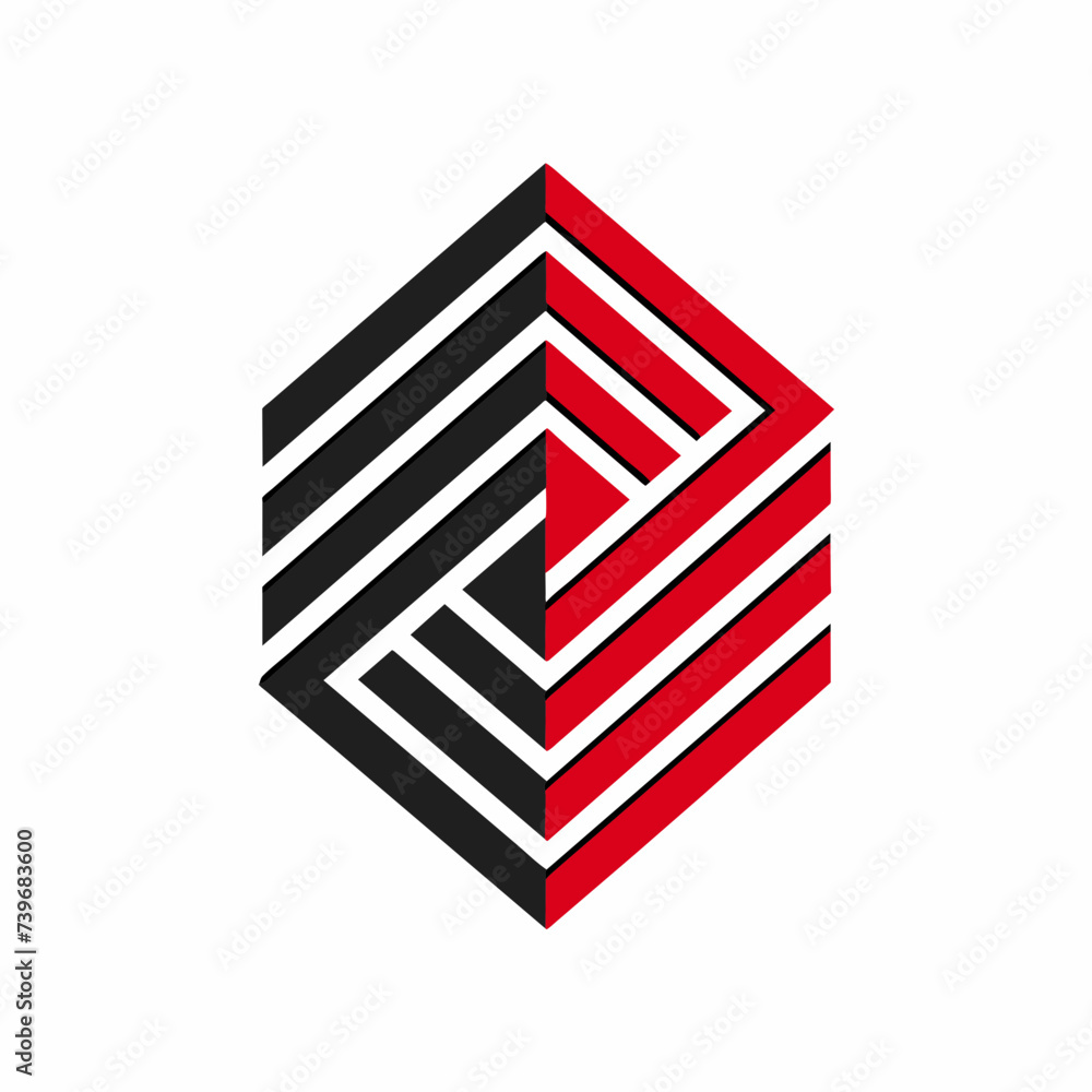 Creative Logo Concept with Abstract Branded Lines Creative Logo Concept with Abstract Branded Lines