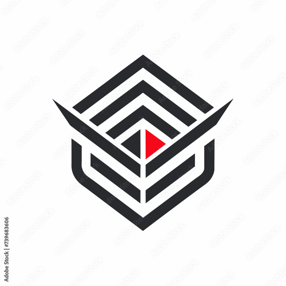 Creative Logo Concept with Abstract Branded Lines Creative Logo Concept with Abstract Branded Lines