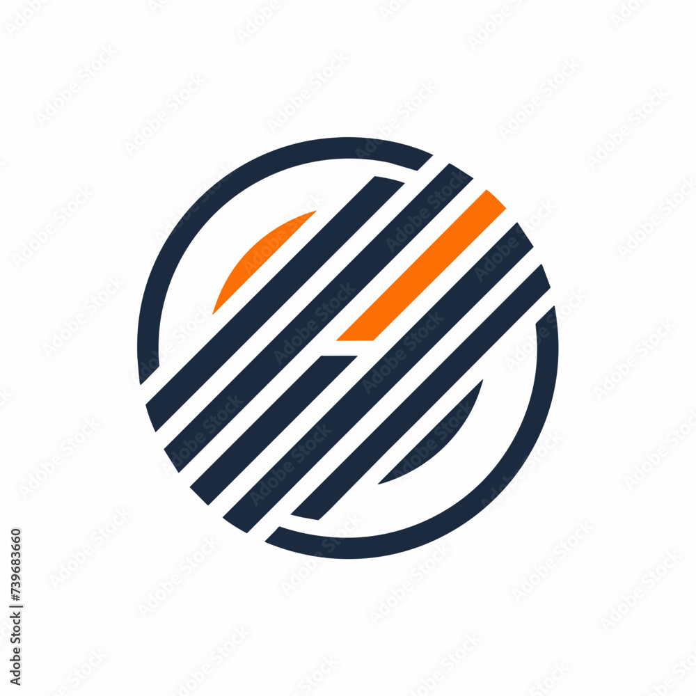Creative Logo Concept with Abstract Branded Lines Creative Logo Concept with Abstract Branded Lines